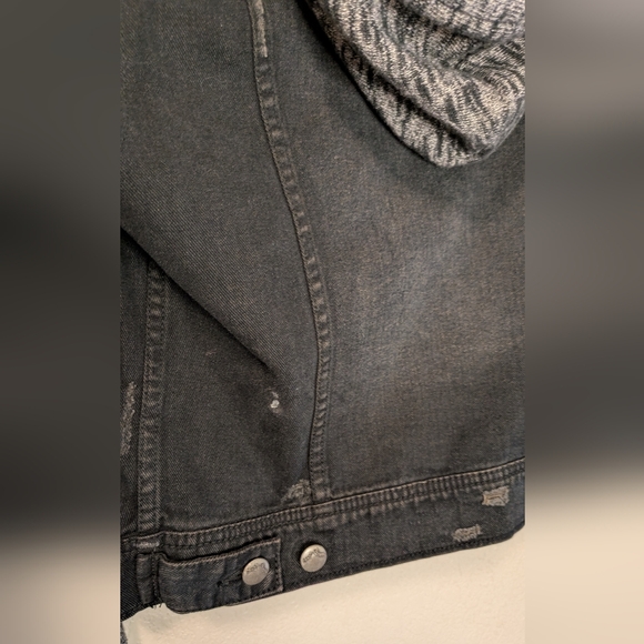 Free People Mixed Media Denim Jacket - Picture 5 of 12
